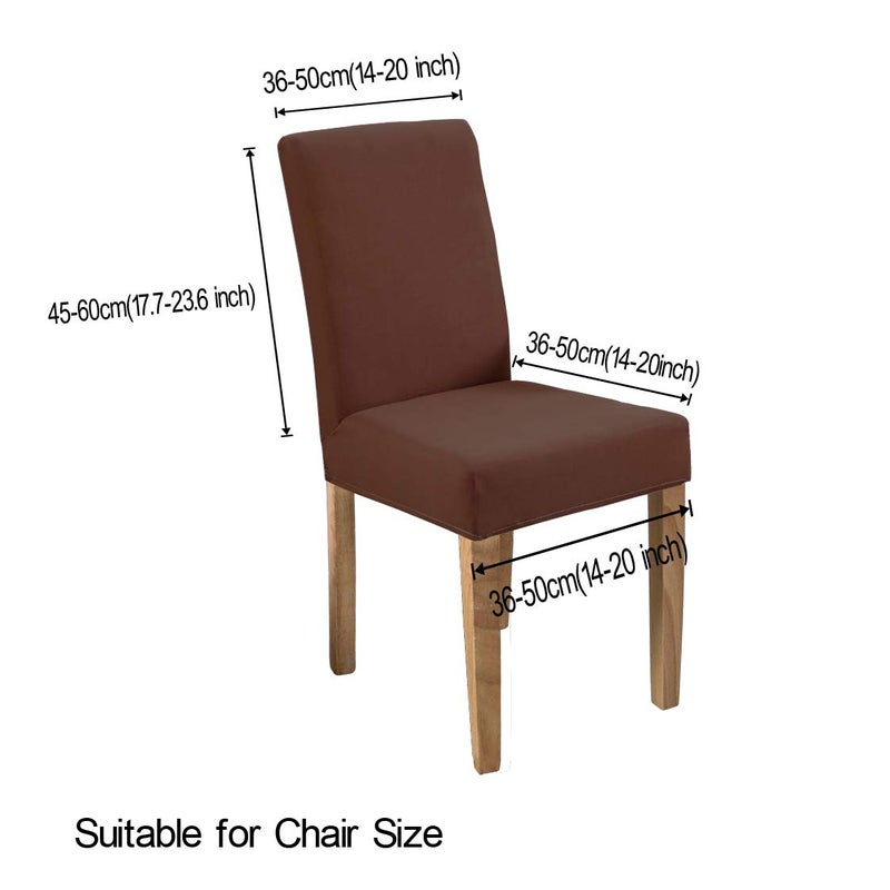 YEESSION Stretch Dining Chair Covers Removable Washable Seat Parson Chair Protector Slipcover for Dining Room,Party,Banquet,Hotel,Ceremony Set of 4 (Coffee) - Image 2